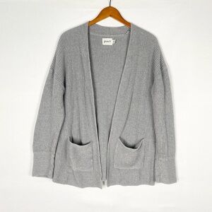Pact Oversized Organic Cotton Wool Cardigan Size Small/Medium Gray Knit